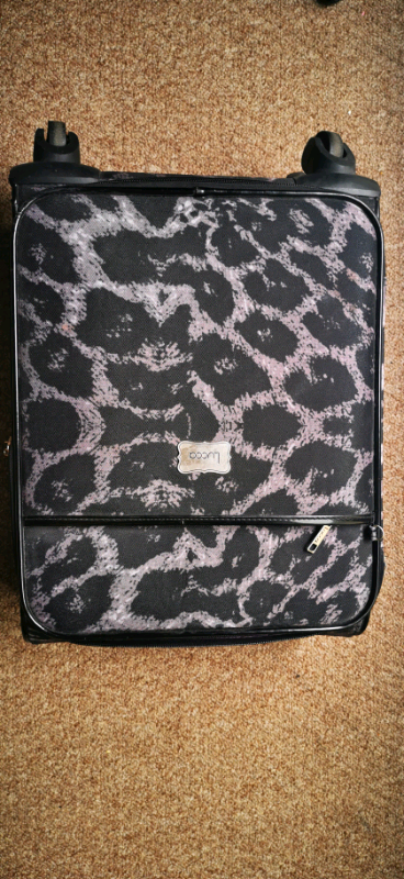 leopard print cabin suitcase